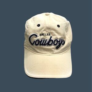 DALLAS COWBOYS MENS OFF WHITE BUCKLE ADJUSTMENTMENT BACK HAT